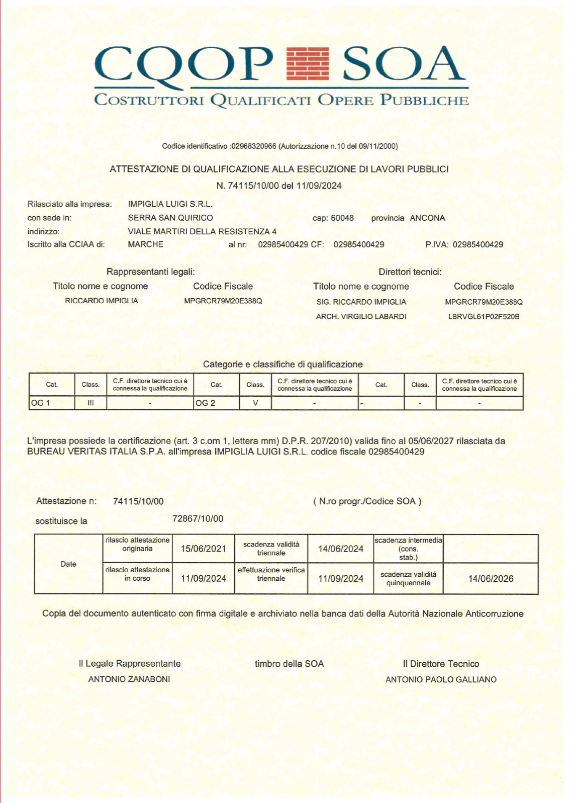 Attestazione SOA